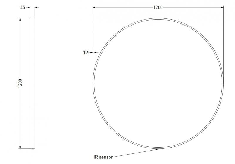 Sanibell Ink SP24 rundt spejl m/lys, varme og sensor Ø120 - Mat hvid Sanibell Ink SP24 rundt spejl m/lys, varme og sensor Ø120 - Mat hvid