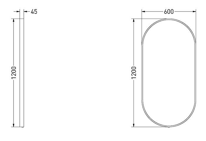 Sanibell Ink SP28 ovalt spejl m/lys, varme og sensor 60 x 120 cm - Børstet kobber Sanibell Ink SP28 ovalt spejl m/lys, varme og sensor 60 x 120 cm - Børstet kobber