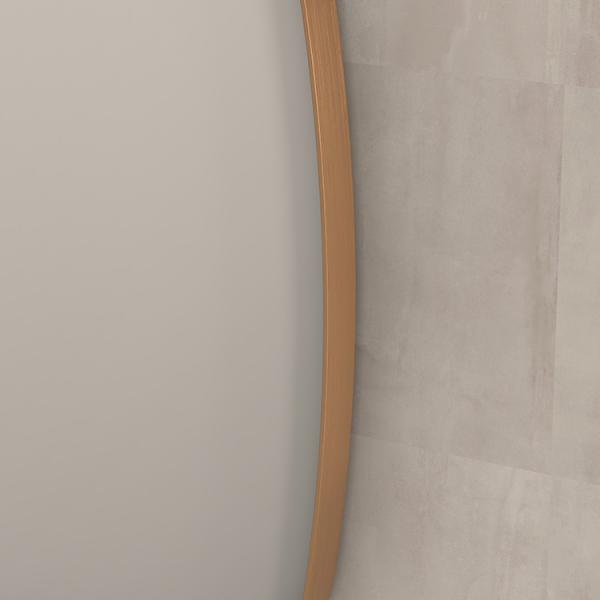 Sanibell Ink SP29 superellipse spejl m/ramme 100 x 100 cm - B&oslash;rstet kobber