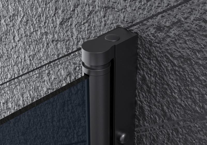 Nortiq brusehj&oslash;rne 90x90 - M&oslash;rkt glas/mat sort