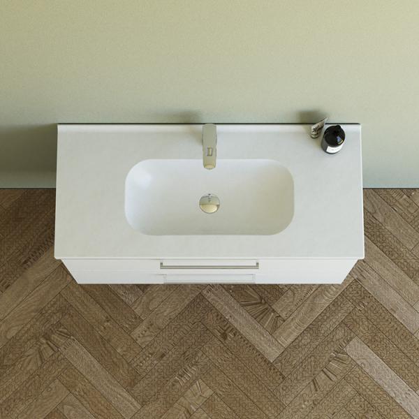 Dansani Mido+ 100 m&oslash;bels&aelig;t m/Kantate vask - Mat hvid