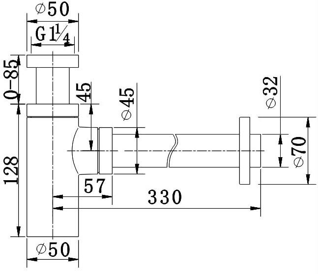 Cass&oslash;e vandl&aring;s - Blank messing