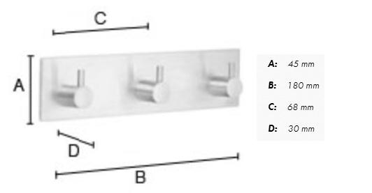 Beslagsboden selvkl&aelig;bende knager&aelig;kke m/tap - Firkantet - Rustfrit st&aring;l