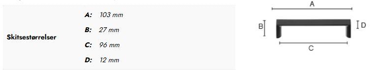 Beslagsboden BB617 b&oslash;jlegreb - Mat sort