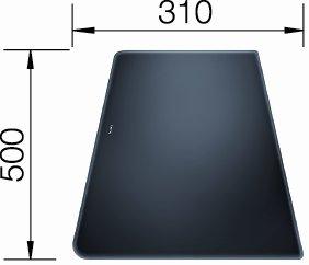 Blanco sk&aelig;rebr&aelig;t til Alaros 6S i sort h&aelig;rdet glas