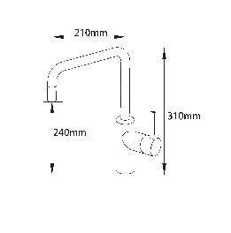 Cass&oslash;e NOBA CK01 k&oslash;kkenarmatur - Rustfrit st&aring;l