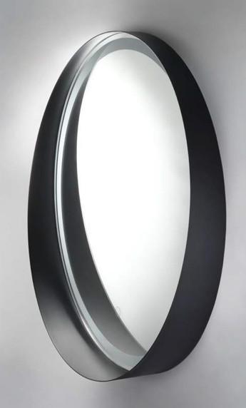 Bath Creator rundt spejl m/LED &Oslash;60 - Mat sort
