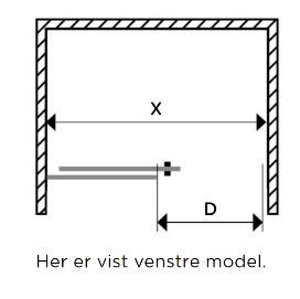 Strømberg Slide 22 skydedør nicheløsning 1000mm - Messing Strømberg Slide 22 skydedør nicheløsning 1000mm - Messing