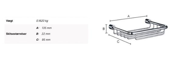 Smedbo Sideline s&aelig;bekurv - Krom