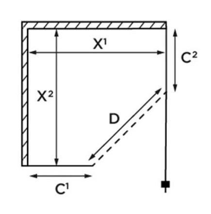 Str&oslash;mberg Lucca pentagon 90 niche - Klart glas