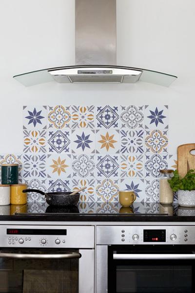 D-C-fix selvkl&aelig;bende fliser til v&aelig;g - Alia blue