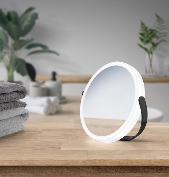 Smedbo Outline kosmetikspejl til bord m/LED og 7x forst&oslash;rrelse - Sort