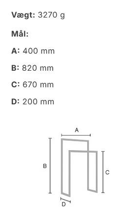 Smedbo Outline dobbelt håndklædeholder til gulv - Mat sort Smedbo Outline dobbelt håndklædeholder til gulv - Mat sort