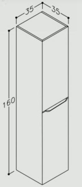 Str&oslash;mberg Wood H&oslash;jskab - Mat hvid