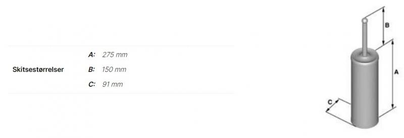 Smedbo Villa fritst&aring;ende toiletb&oslash;rste - Krom