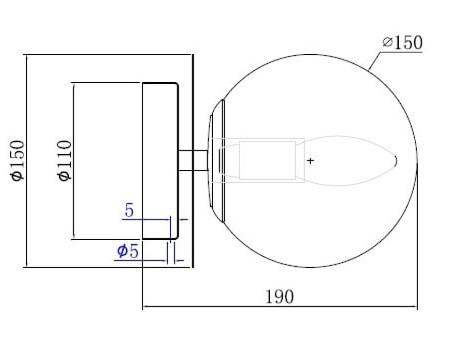 Cassøe Muro væglampe - Hvidt glas/messing base Cassøe Muro væglampe - Hvidt glas/messing base
