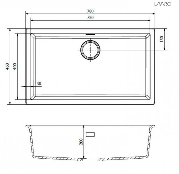 Lavabo Amsterdam 72 kompositkøkkenvask - Antracit/kobber Lavabo Amsterdam 72 kompositkøkkenvask - Antracit/kobber