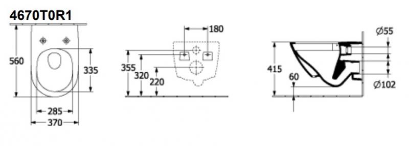 V&B Subway 3.0 m/CeramicPlus og TwistFlush toiletpakke inkl. lav cisterne, hvid trykknap og s&aelig;de m/ soft-close