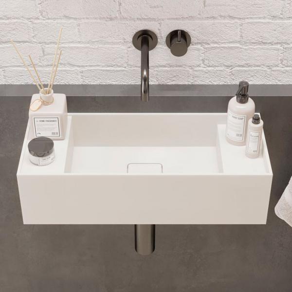 Ideavit Solidbliss 55 håndvask t/væg - Uden overløb - Uden hanehul Ideavit Solidbliss 55 håndvask t/væg - Uden overløb - Uden hanehul