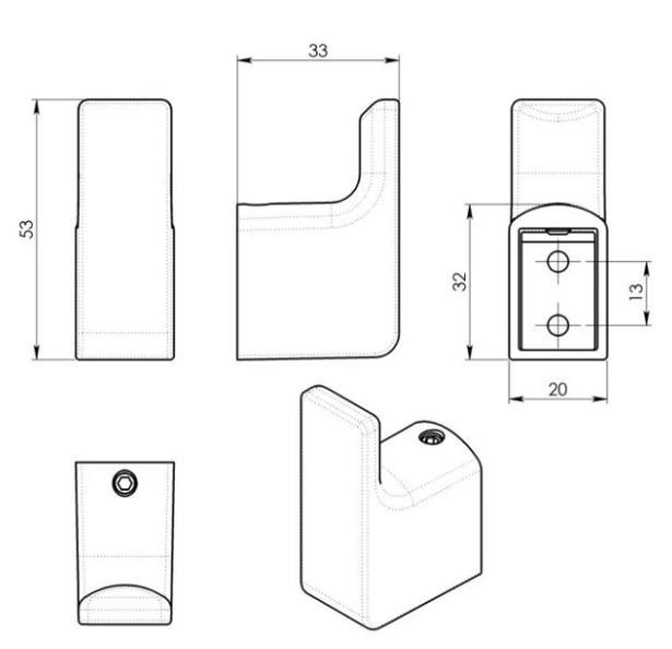 Hefe Piren s&aelig;t af badtilbeh&oslash;r - Mat hvid