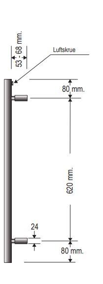 Strømberg Hagen håndklædetørrer - 50x78 cm - Matsort Strømberg Hagen håndklædetørrer - 50x78 cm - Matsort