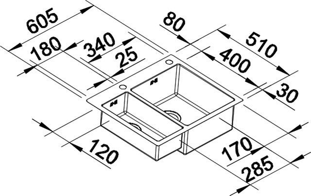 Blanco Claron 340/180-IF/A k&oslash;kkenvask