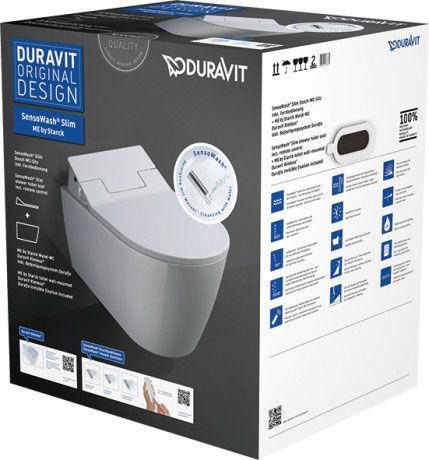 Duravit Me by Starck rimless v&aelig;gtoilet inkl. SensoWash Slim bidets&aelig;de