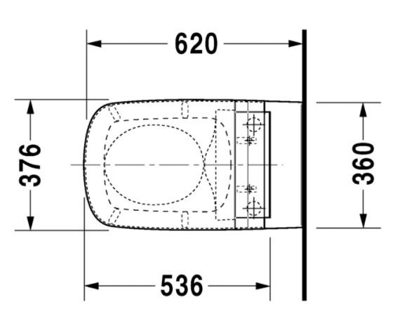 Duravit DuraStyle h&aelig;ngesk&aring;l til sensowash s&aelig;de