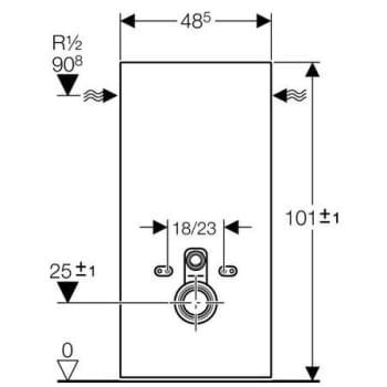 Geberit Monolith cisterne til v&aelig;gh&aelig;ngt toiletsk&aring;l - Hvid
