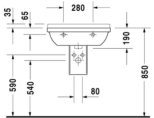 Duravit Starck 3 60 h&aring;ndvask t/v&aelig;g