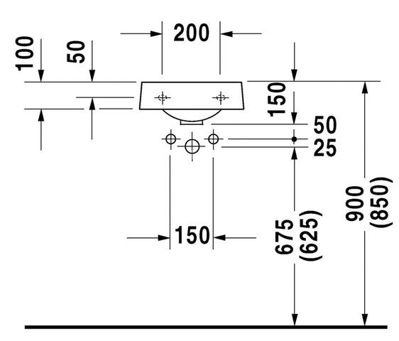 Duravit Architec 36 håndvask t/væg Duravit Architec 36 håndvask t/væg