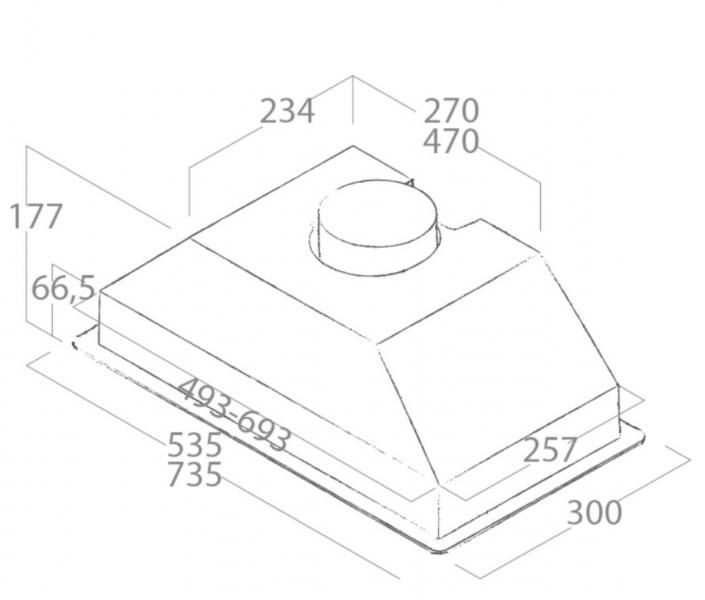 Eico Era C 80 X emh&aelig;tte til indbygning - Rustfrit st&aring;l