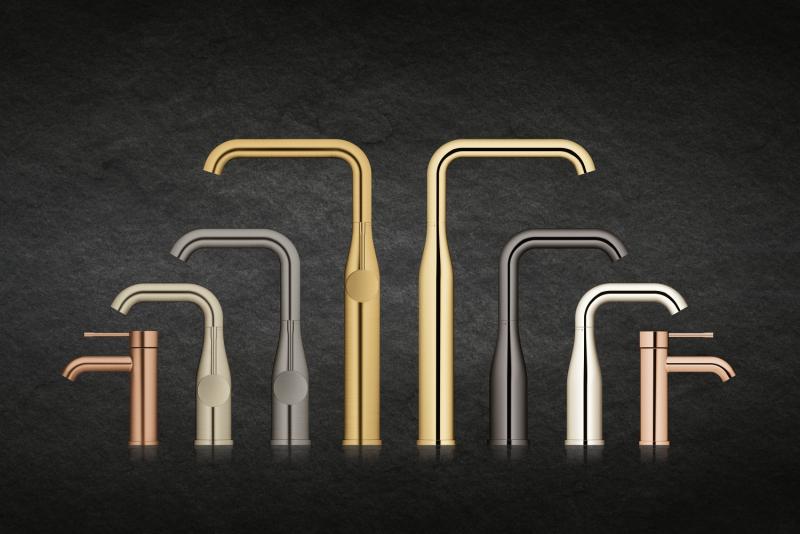 Grohe Essence New h&aring;ndvaskarmatur u/bundventil - B&oslash;rstet warm sunset