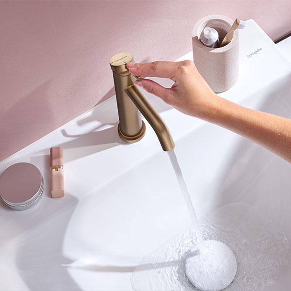 hansgrohe Tecturis S 110 h&aring;ndvaskarmatur m/CoolStart og EcoSmart+ - B&oslash;rstet bronze