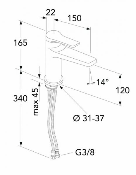Gustavsberg Epic h&aring;ndvaskarmatur - Mat sort