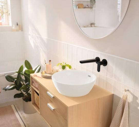 Hansgrohe Rebris S h&aring;ndvaskarmatur t/indbygning i v&aelig;g - Mat sort