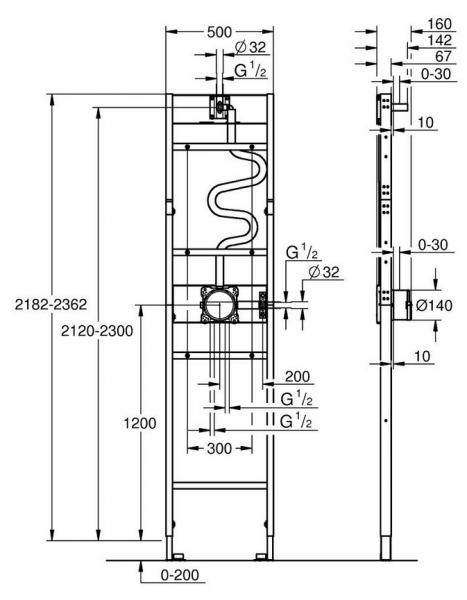 Grohe Grohtherm 310 komplet brusesystem m/Shower Frame - Krom