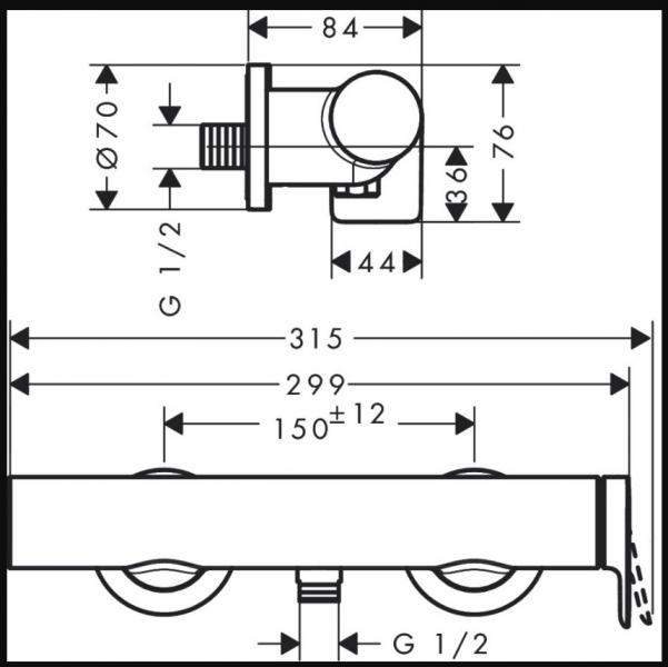 hansgrohe Vivenis brusearmatur - Krom