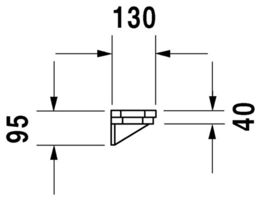 Duravit 1930 hylde i porcel&aelig;n 650mm