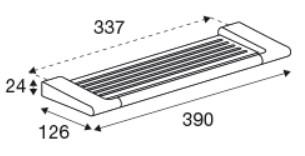 Pressalit Style hylde til bad - 39 cm - B&oslash;rstet messing