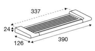 Pressalit Style hylde til bad - 39 cm - Børstet stål Pressalit Style hylde til bad - 39 cm - Børstet stål