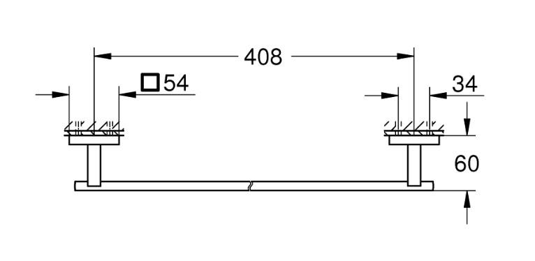 Grohe Start Cube håndklædestang - 450 mm - Supersteel Grohe Start Cube håndklædestang - 450 mm - Supersteel