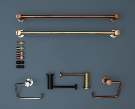 Damixa Silhouet dobbelt h&aring;ndkl&aelig;destang - 800 mm - B&oslash;rstet messing