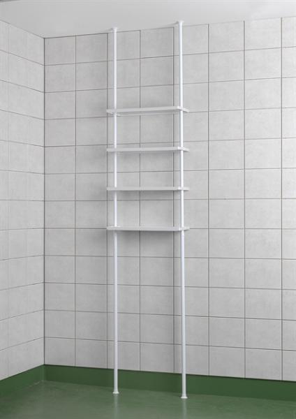Van Der P Hyldesystem med 4 hylder H&oslash;jde 250cm, Hvid