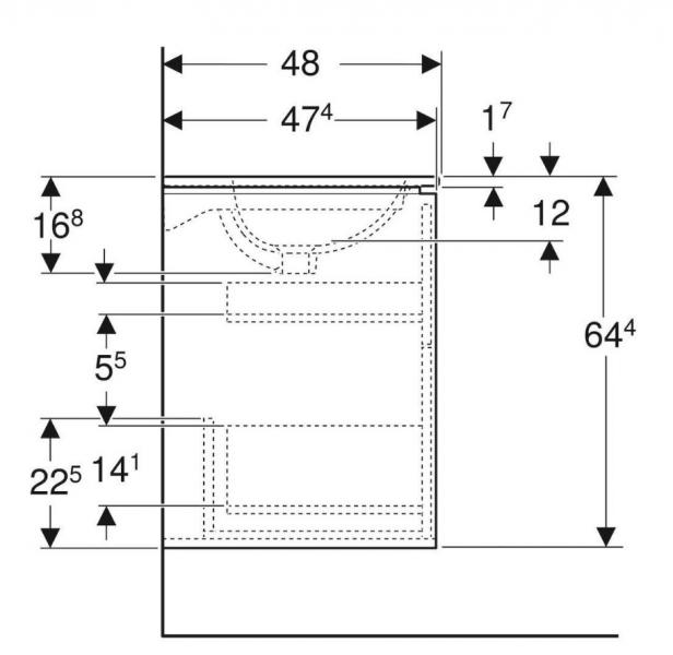 If&ouml; Sense Art 60 m&oslash;bels&aelig;t m/slim h&aring;ndvask - Eg