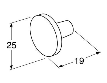 Gustavsberg K5 grebknop - Poleret messing