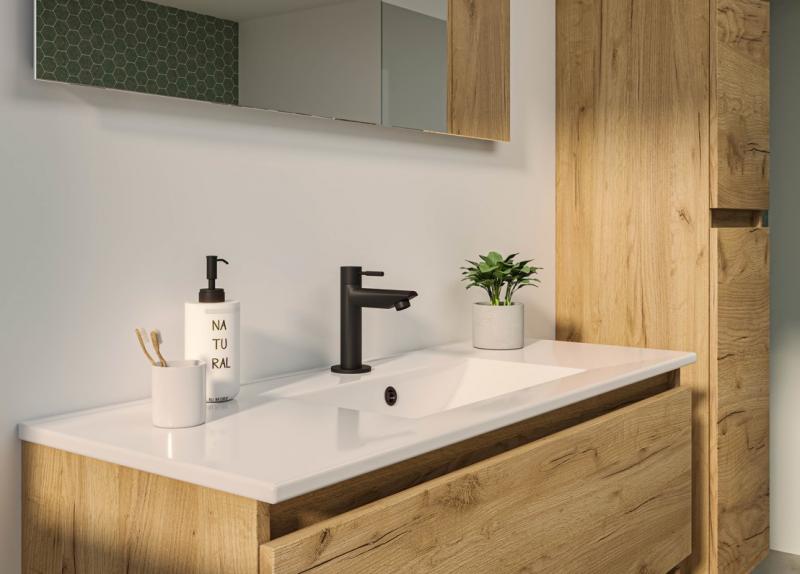 Sanibell Basicline mini m&oslash;bels&aelig;t 100 m/integrerede greb - Whiskey eg