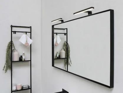 Sanibell Basicline spejl m/mat sort ramme - 120 cm Sanibell Basicline spejl m/mat sort ramme - 120 cm