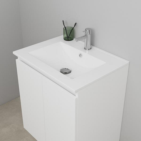 Sanibell Online 61 m&oslash;bels&aelig;t m/grebsfri l&aring;ger - Mat hvid