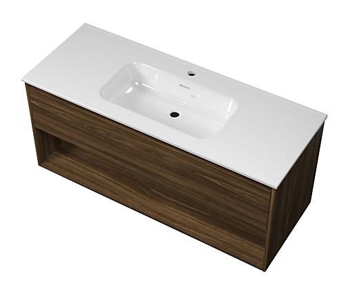 Sanibell Proline møbelsæt 120 m/integrerede greb og åben hylde - Cabana eg Sanibell Proline møbelsæt 120 m/integrerede greb og åben hylde - Cabana eg